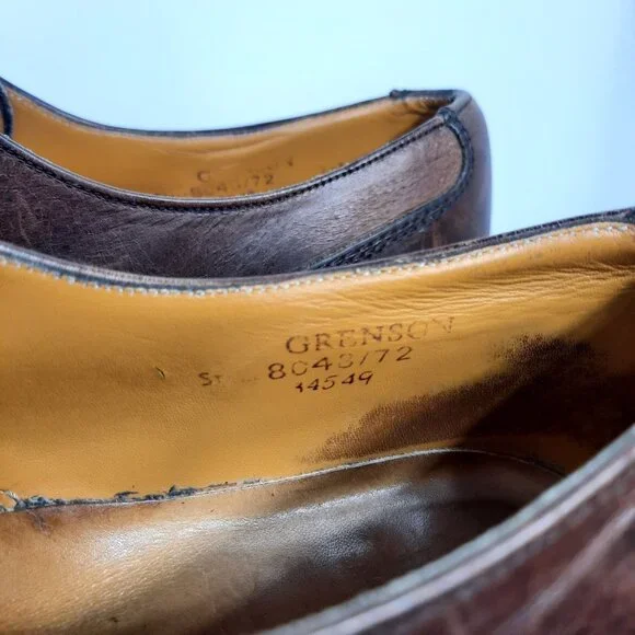 Paul Stuart x Grenson Mens Size 11.5 Shoes Brown Leather Casual Dress Sneakers